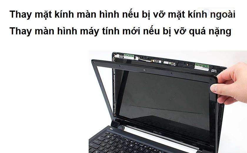 Màn hình máy tính laptop bị vỡ bên trong có nên thay mặt kính không