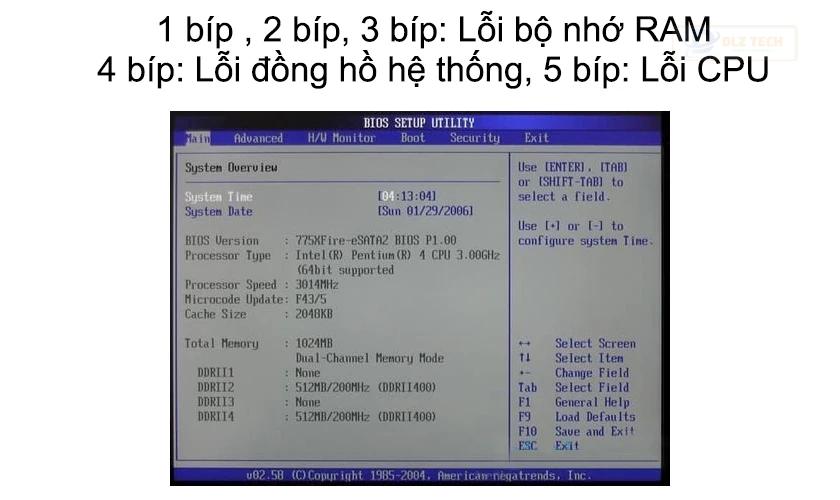 Giải thích tiếng kêu bíp của laptop