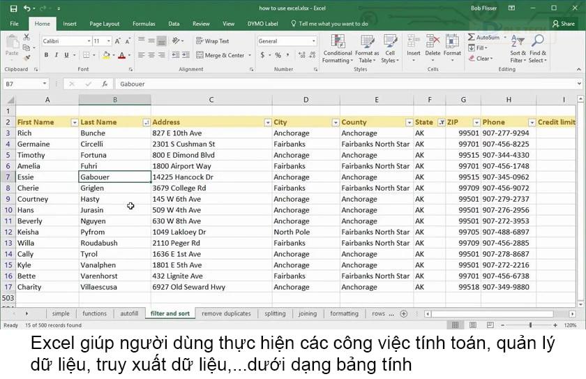 Excel văn phòng dùng để làm gì?