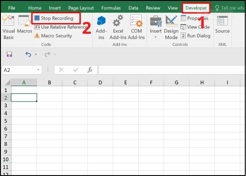 nhấn vào macros - cách tạo macro trong excel
