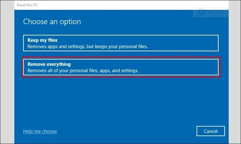 Reset Win 10 và xóa sạch mọi thứ để sửa lỗi màn hình ám hồng