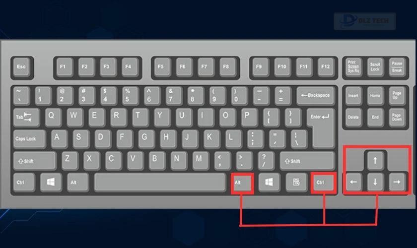 Sử dụng tổ hợp phím để sửa lỗi màn hình máy tính bị đảo ngược