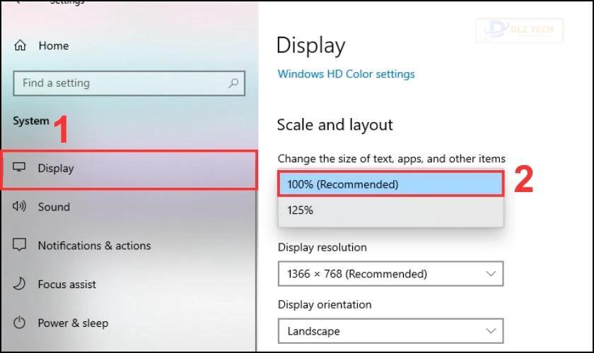 Dùng tính năng Custom Scaling để khắc phục màn hình máy tính bị phóng to