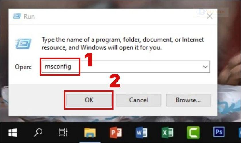 Sử dụng msconfig để khắc phục tình trạng máy tính không nhận đủ RAM
