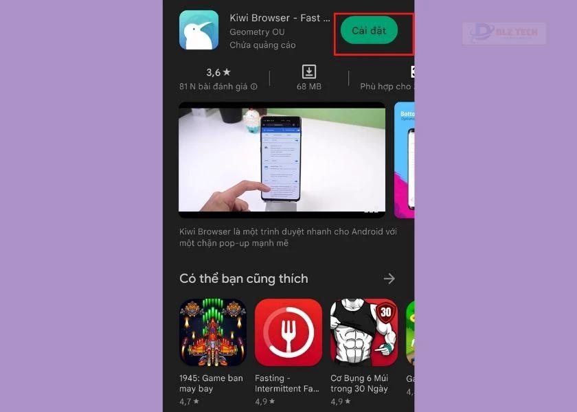 tải kiwi browser về điện thoại