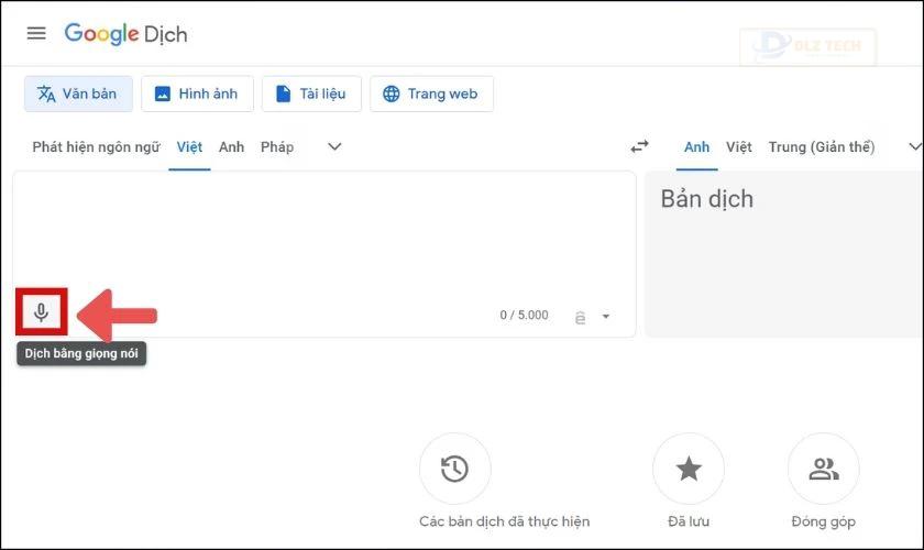 Sử dụng Google dịch để nhập văn bản bằng giọng nói
