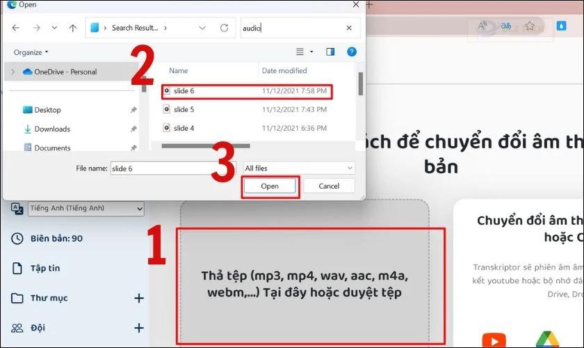 Tải file âm thanh trực tiếp trên máy