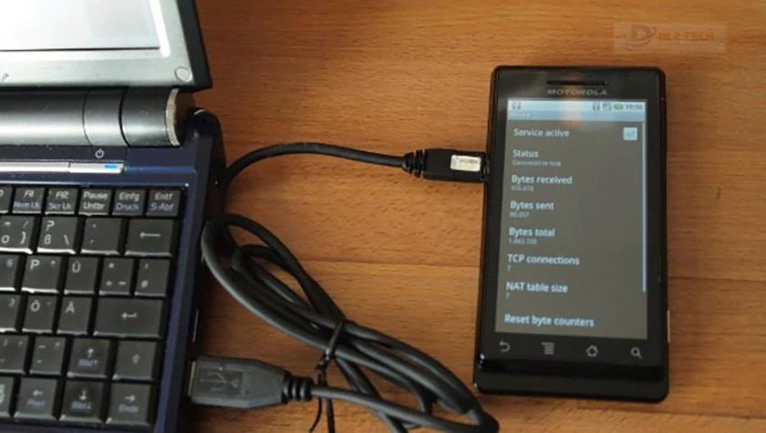 Cách kết nối wifi cho máy tính bàn bằng USB Tethering trên điện thoại Android