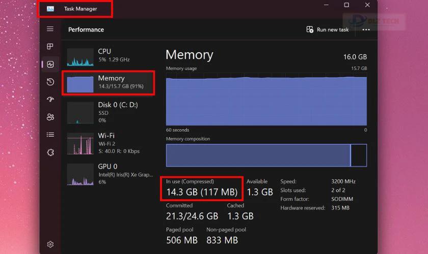Kiểm tra hiện tượng nghẽn cổ chai “Bottleneck” có phải do RAM gây ra