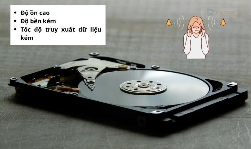 Nhược điểm của ổ HDD