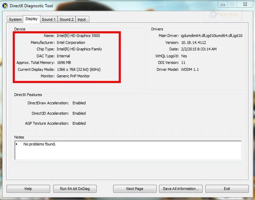 Intel(R) HD Graphic 630 là card onboard