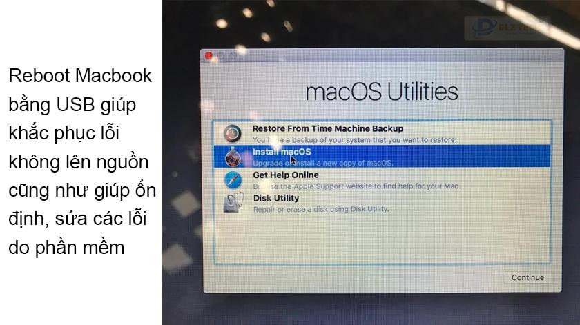 macbook không lên nguồn
