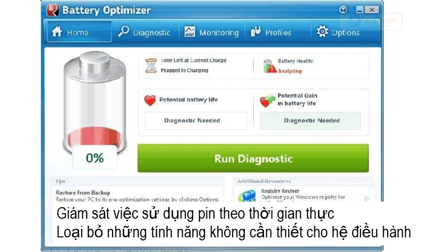 Battery Optimizer phần mềm kiểm tra độ chai pin