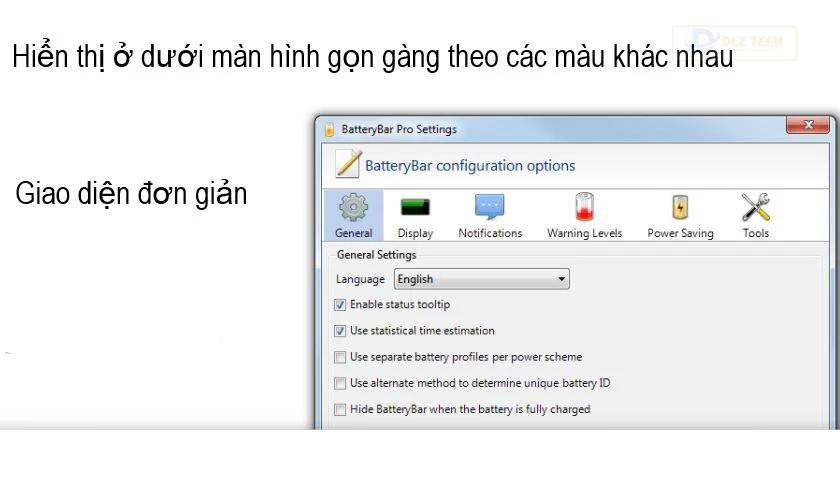 Phần mềm Batterybar