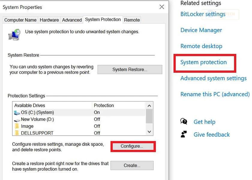 Xóa System Restore Point khi ổ C bị đầy Win 10