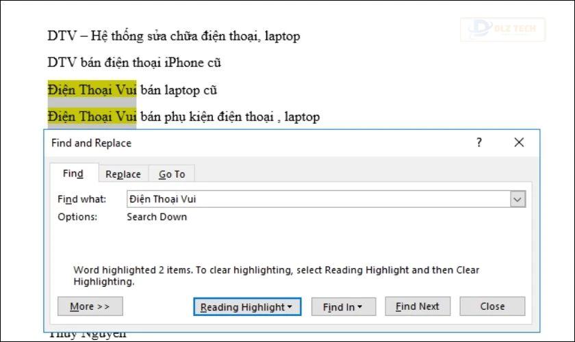 Lợi ích của công cụ Replace trong Word
