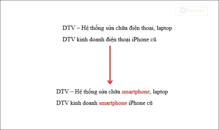 Tùy chọn các cụm từ tìm kiếm và thay thế
