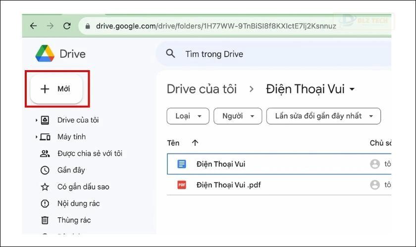 Tạo thư mục mới trên Google Drive