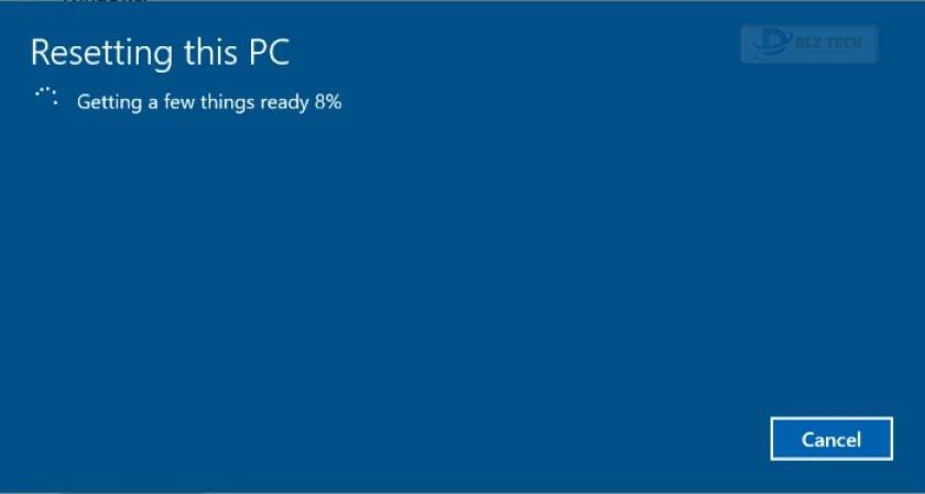Ready to reset this PC