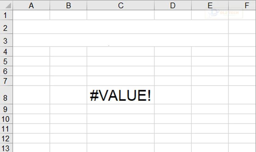 Công thức báo lỗi #VALUE trong Excel là gì