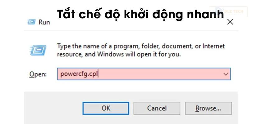 Sửa lỗi màn hình đen win 10 - Tắt chế độ khởi động nhanh cho windows