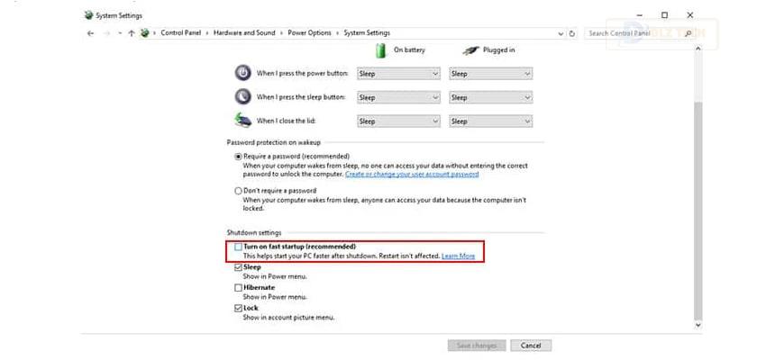 Tắt chế độ khởi động nhanh cho windows sửa lỗi màn hình đen win 10