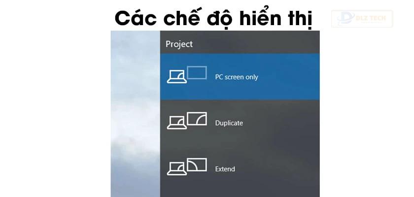 Cách fix lỗi màn hình đen win 10 - Kiểm tra chế độ hiển thị mặc định của Windows