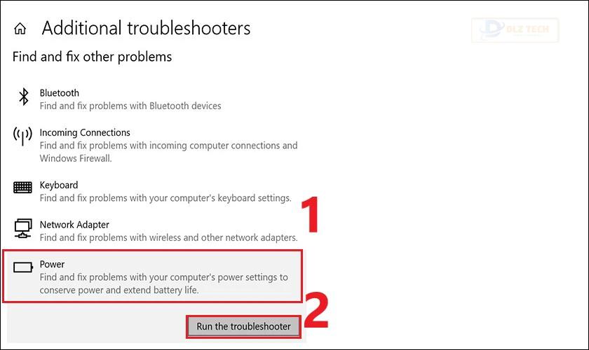 Nhấp vào Run the troubleshooter