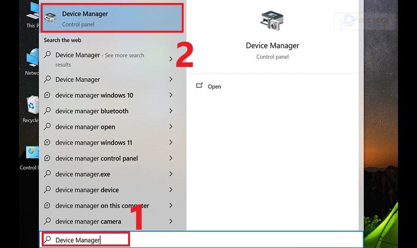 Truy cập vào Device Manager