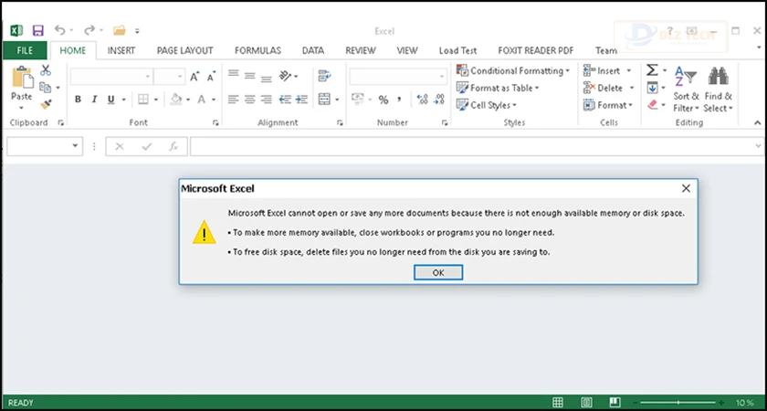 Excel không mở được