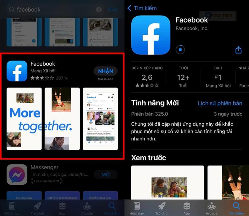 Hướng dẫn cách tải Facebook cho điện thoại iPhone