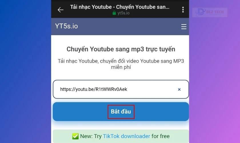 trang web YT5s để tải nhạc