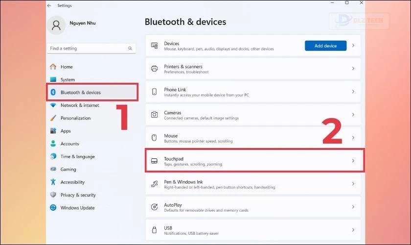Chọn Bluetooth & devices