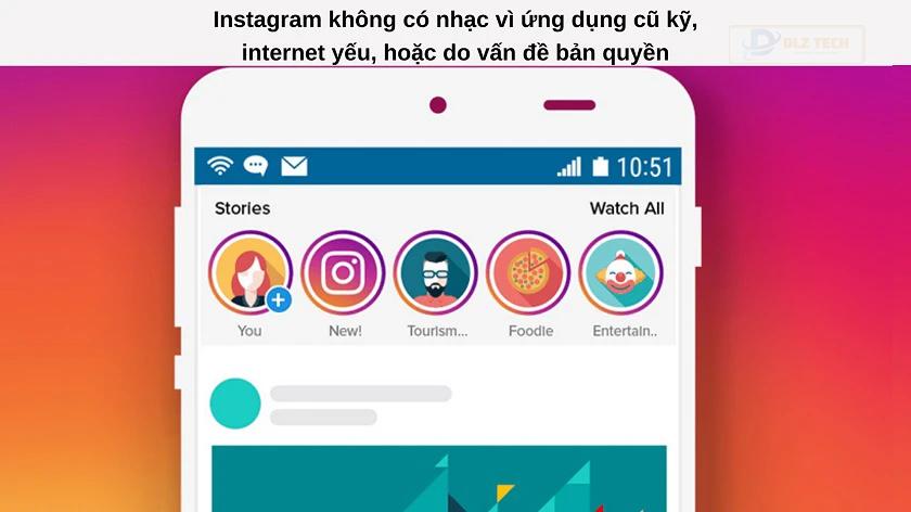 tại sao instagram không có nhạc