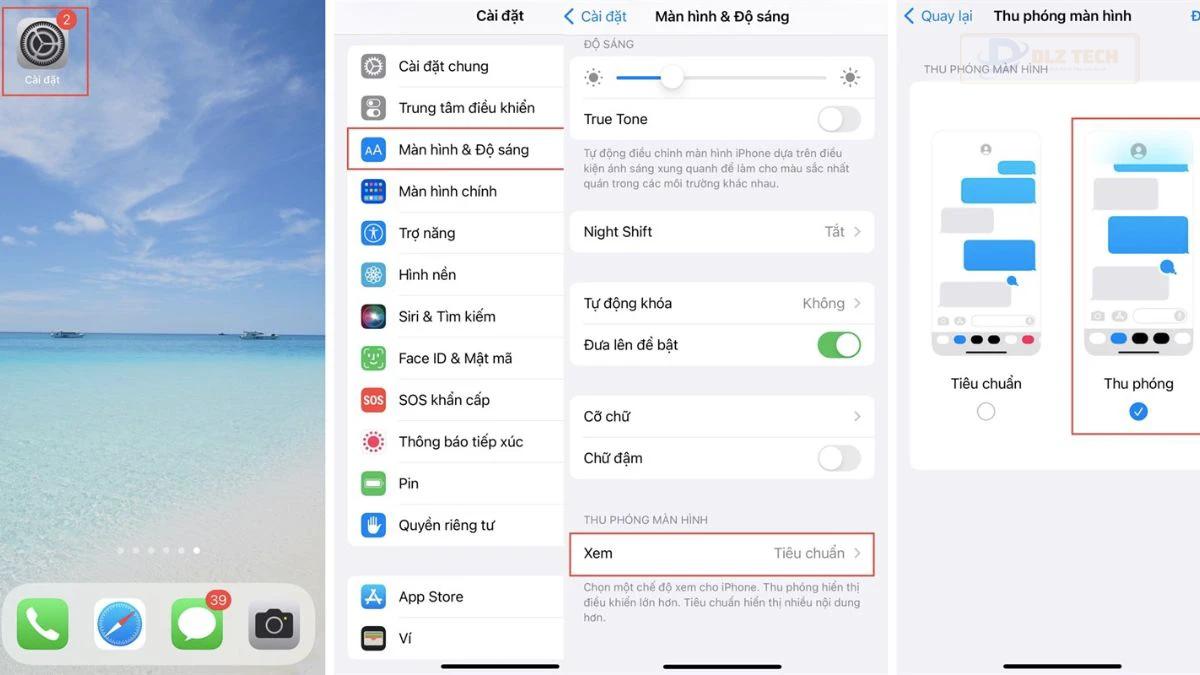 cách tăng kích thước bàn phím iPhone