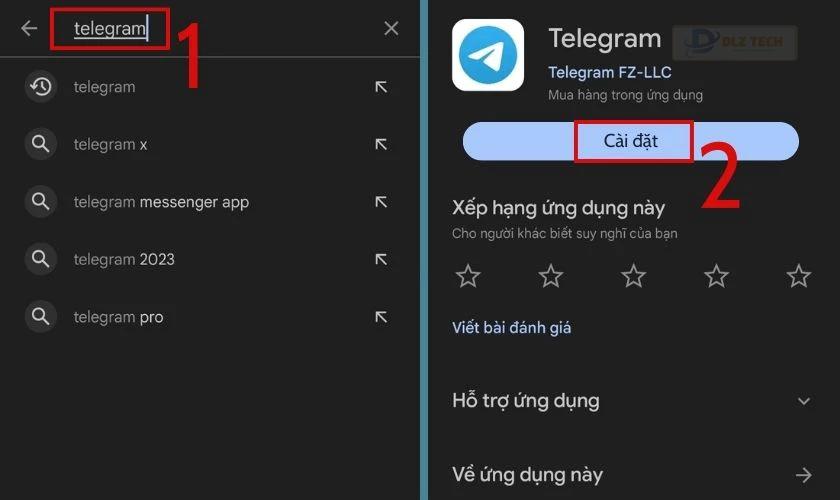Cài đặt lại Telegram