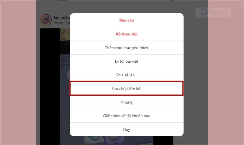 copy link video instagram cần tải