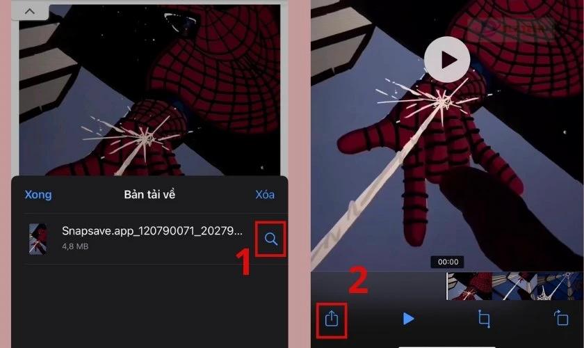 đến vị trí lưu file video instagram