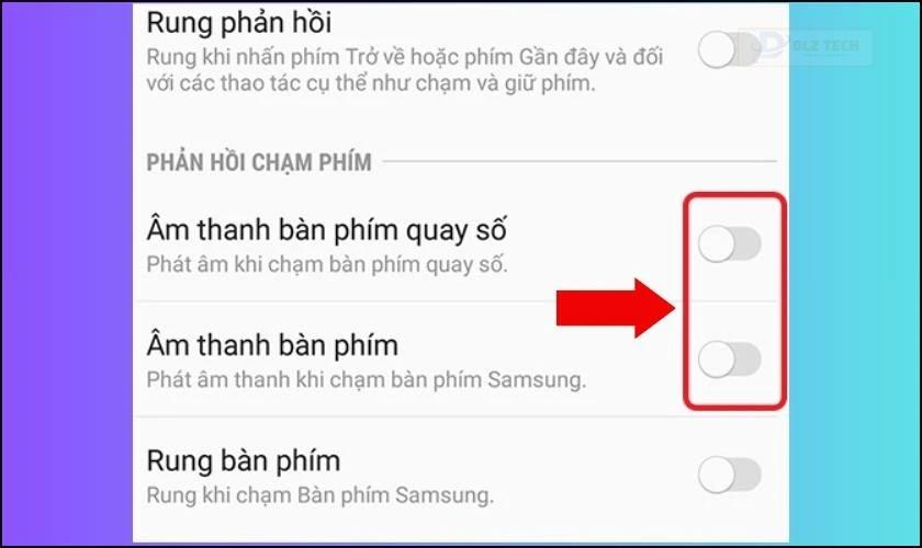 Thực hiện tắt âm thanh bàn phím trên Samsung