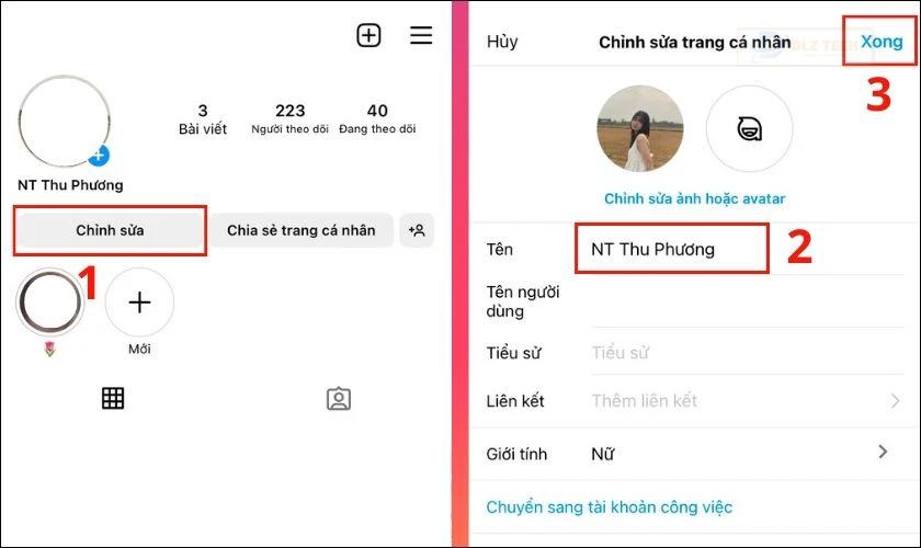 cách đổi tên IG