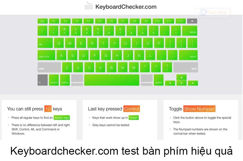 Keyboardchecker.com phần mềm test bàn phím macbook online