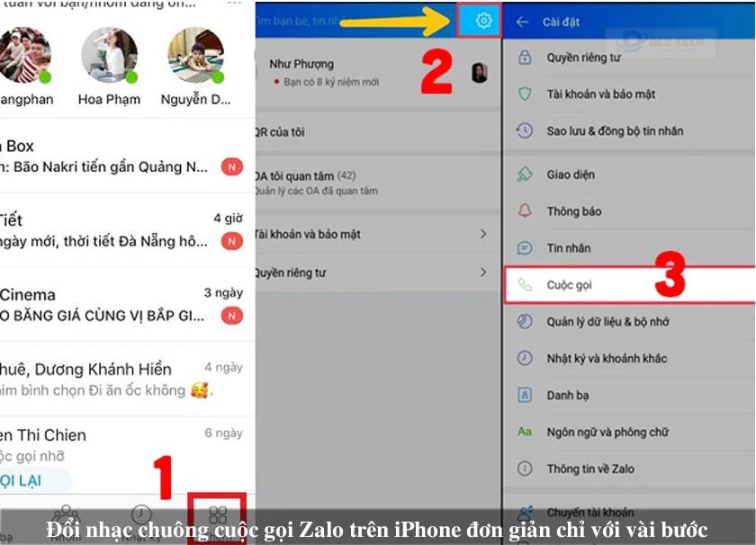 trên iPhone