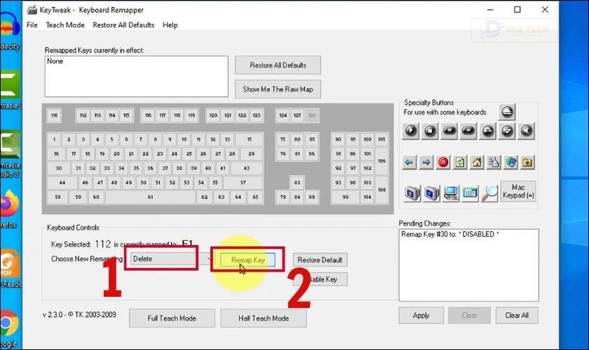 Nhấn chọn nút Remap Key