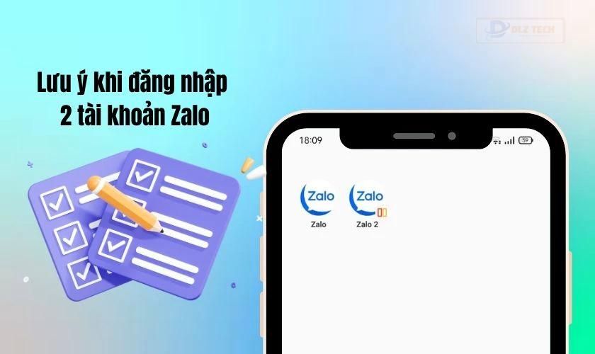 Lưu ý khi tạo 2 tài khoản Zalo trên 1 điện thoại OPPO