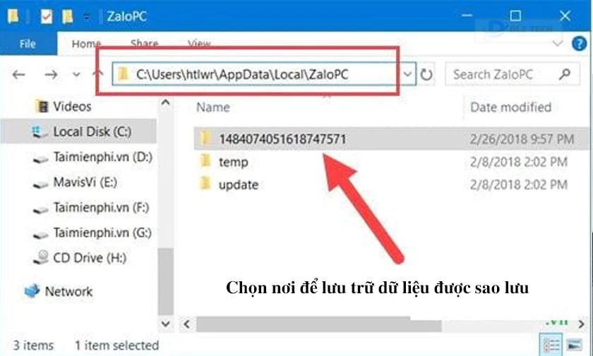 Cách thu hồi tin nhắn đã xóa trên Zalo