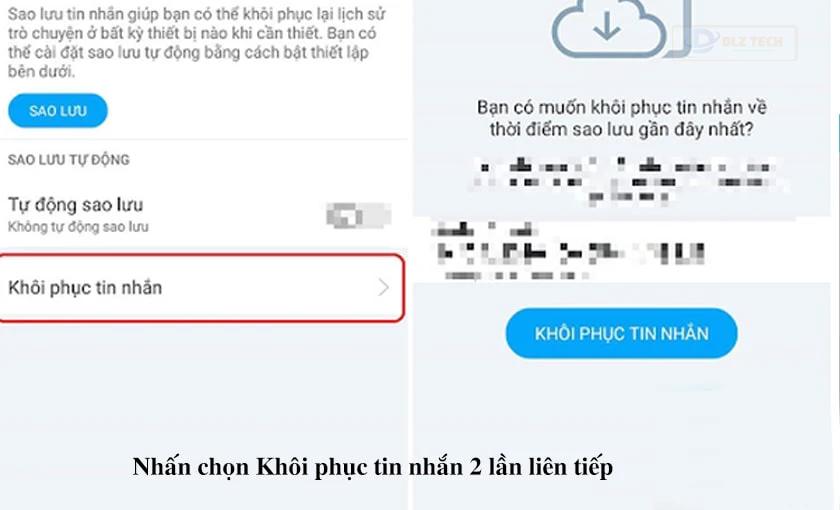 Thu hồi tin nhắn đã xóa trong nhóm