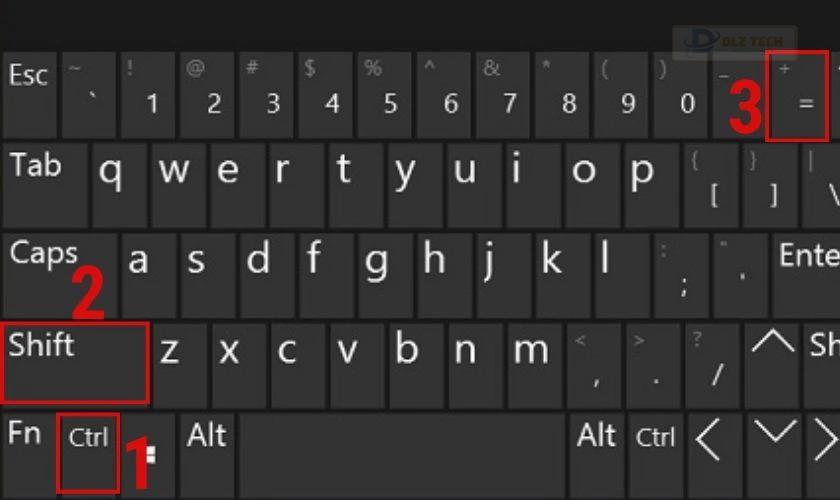 Thêm dòng bằng tổ hợp phím: Ctrl + Shift + Dấu +