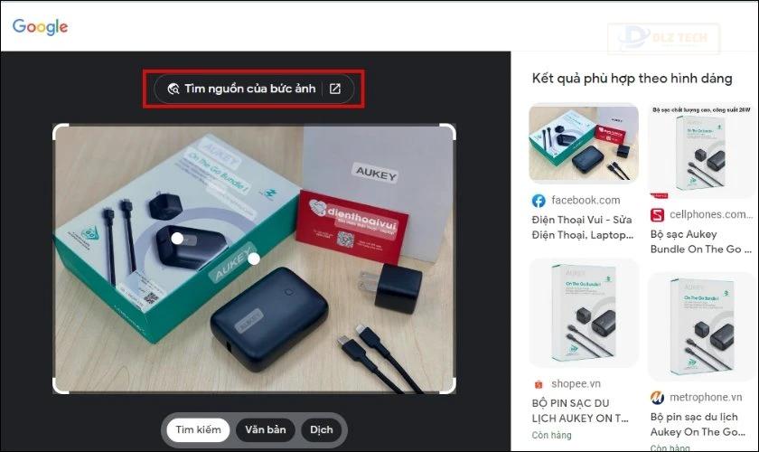 tìm facebook qua google ảnh