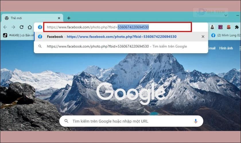 tra facebook bằng id ảnh
