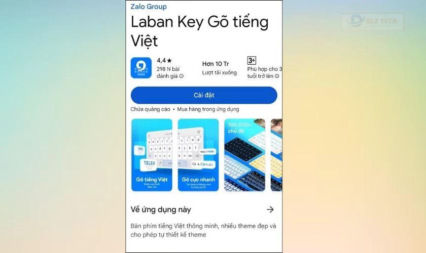Cài đặt ứng dụng để tạo bàn phím mới